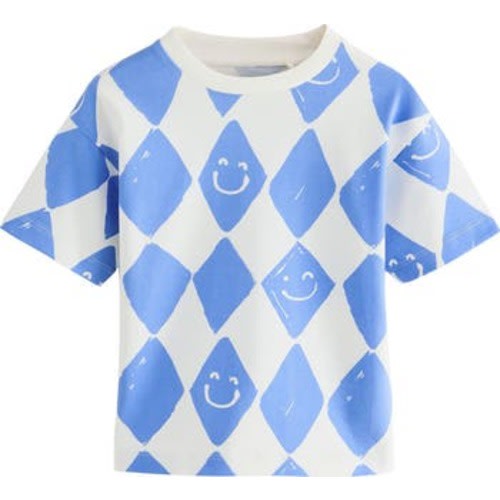 Kids' Geometric Smiley Face Print T-Shirt