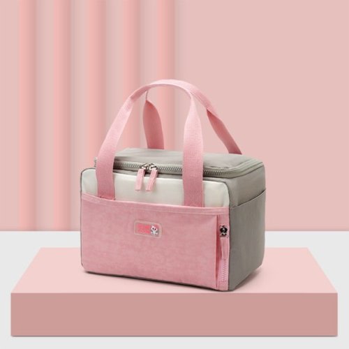 Dpityserensio Breast Pump Bag Tote with Cooler Compartment for Breast Pump, Cooler Bag, Breast Milk Bottles and More, Double Layer Pumping Bag for Working Moms Home Storage and Organizer