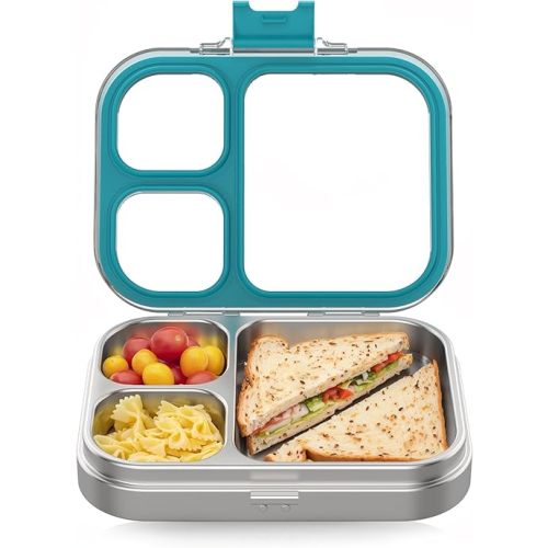 Stainless Steel Bento Lunch Box, Blue, 3.3Cups