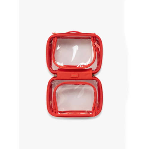 Small Clear Cosmetics Case- WHITE