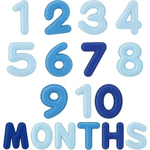 Felt Baby Monthly Milestone Numbers 3D Under the Sea Growth Tracker Photo Props Baby Announcement Sign Welcome Newborn Boy First Year Calendar Reusable for Birthday Party Decor