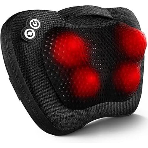 VIKTOR JURGEN Back Massager Neck Massager with Heat, Massage Pillow Gifts for Mothers Day & Fathers Day, Electric Shiatsu Shoulder Massager, Deep Kneading Massager for Back Pain, Neck Pain