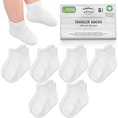 Mother's Choice Organic Cotton GOTS Certified Ankle Baby Socks 6 Pairs 6M - 5Y For Infants & Toddler Socks