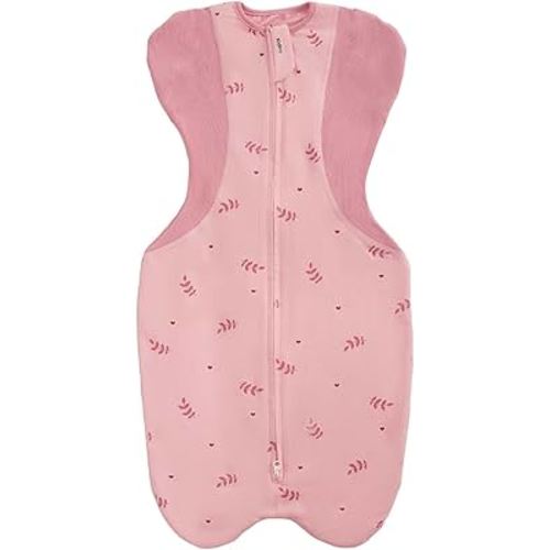 KIDIRA Swaddle for Newborns, Baby Swaddles 0-3 Months 5-13lb, Swaddle Sleep Sack 0-3 Months Newborn with Moisture-Wicking Fabric, Promotes Healthy Hip Development, 2-Way Zipper, 1Pack (Pink Print)