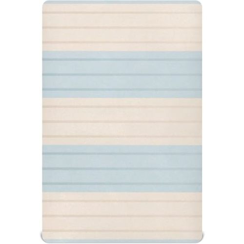 Soft Blue Beige Solid Color Small Stripe muslin fitted crib sheet Essentials For toddler 52''x28'' sabanas para cunas de