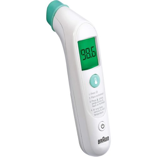Braun TempleSwipe Digital Thermometer with Color-Coded Temperature Guidance - Temporal Thermometer for Adults, Babies, Toddlers & Kids