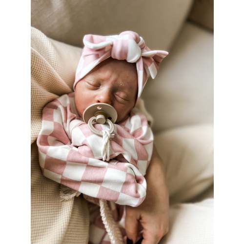 Strawberry Shortcake Checkerboard / Organic Bow