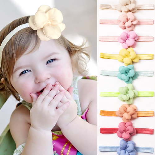 Yoyauz Baby Flower Headband, Nylon Baby Girl Headband Soft Headband Baby Girl Accessory for Newborn Toddlers