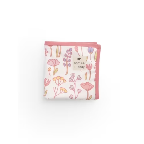 Monica + Andy Organic Cotton Baby Blanket, Soft Newborn Receiving & Coming Home Blanket, 32 x 32 Inch