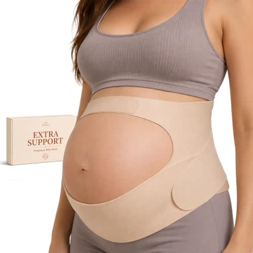 Pregnancy Belly Band with Extra-Wide Back Support for Hips & Pelvis