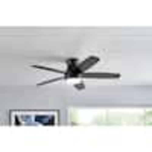 Home Decorators Collection Ashby Park 52 in. White Color Changing Integrated LED Matte Black Indoor Ceiling Fan with Light Kit and Remote Control 59259