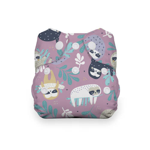 All in One - sloth life - Thirsties Natural Newborn All-in-One: Snap Closure (for newborns)