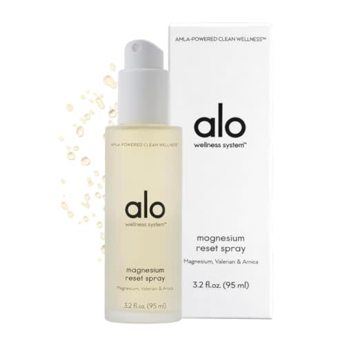 Alo Magnesium Oil Spray, Sleep & Relaxation + Muscle Recovery, 3.2 oz | Fast-Absorbing Magnesium with Valerian Root, Arnica & Essential Oils, Non-Sticky Body & Pillow Mist