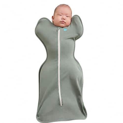 Love to Dream Swaddle Up, Baby Sleep Sack | 1.0 TOG, 8-13 lbs, Deep Olive | Arms Up Swaddle Helps Baby Self-Soothe and Sleep Longer, Secure Fit Helps Calm Startle Reflex, Newborn Essentials 68–75F