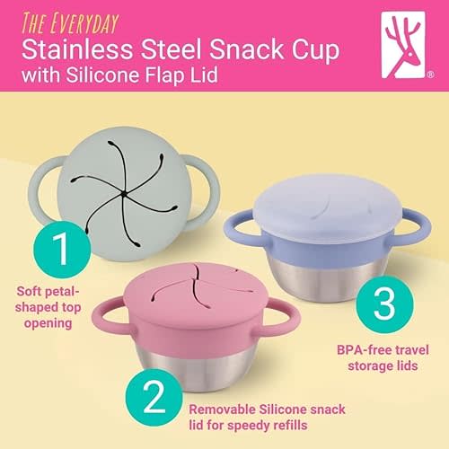 Elk and Friends Stainless Steel Snack Cups | 2 Pack