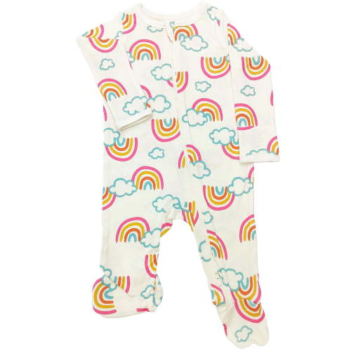 Wonder Nation Baby Gender Neutral Zip Front Footed Sleep N Play Pajamas, Sizes Preemie-6/9 Months