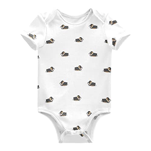 CaTaKu Unisex Baby Short Sleeve Bodysuit Funny Cotton Newborn Clothes Rompers for Baby Boys Girls