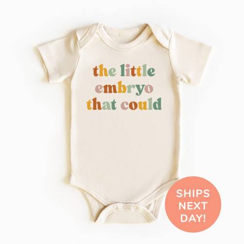 The Little Embryo That Could Shirt and Onesie® Cute IVF Baby Bodysuit Pregnancy Announcement Bodysuit Baby Shower Gift Shirt for Kids
