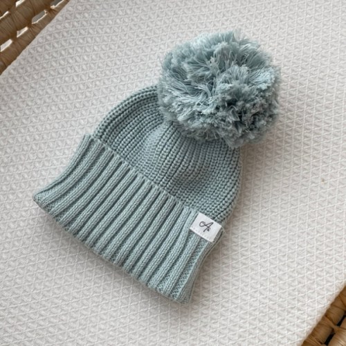 Knitted Beanie - Sea Mist