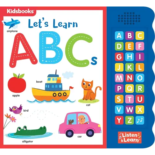 Let's Learn ABCs - Interactive Sound Book for Toddlers | 27 Fun Buttons, Tracing & Alphabet Song | Touch & Feel Board Book for Early Learning