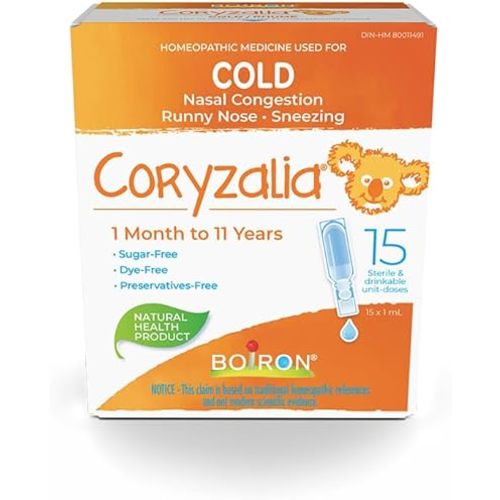 Boiron Coryzalia Children, 15 Unit-Doses (1 mL Each)