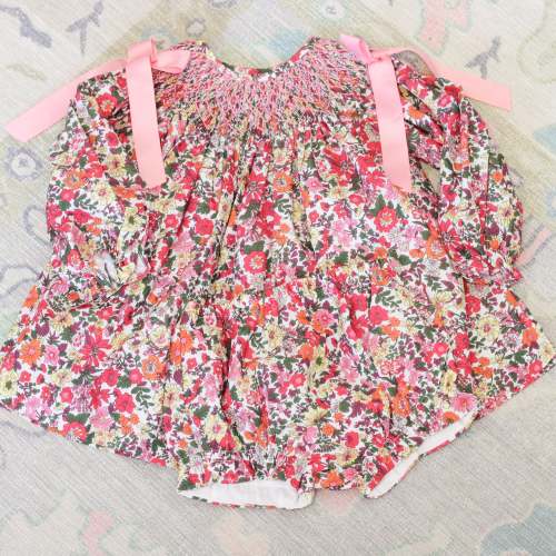 Fall Floral Smocked Bishop Diaper Set – Little Bear Smocks