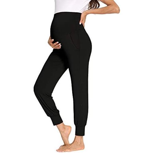 fitglam Women's Maternity Pants Over Belly Lounge Pajamas Clothes Pregnancy Must Haves Joggers with Pockets