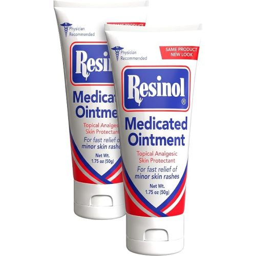 Resinol Medicated Ointment For Itch Relief And Protection Of Skin Rashes and Irritations,1.75 Ounce Tube,(Pack of 2)