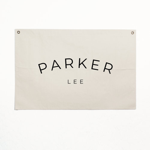Canvas Flag Banner Custom Name Sign - Nursery Wall Hanging Decor