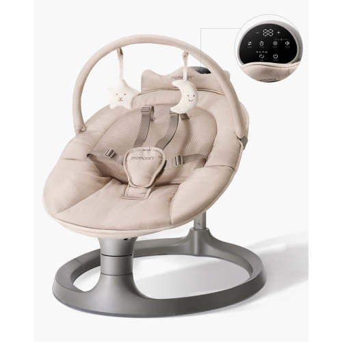 Momcozy 2-in-1 Electric Baby Swing | Soothing & Stationary