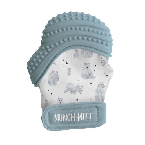 Malarkey Munch Mitt Teething Mitten Stone Polar