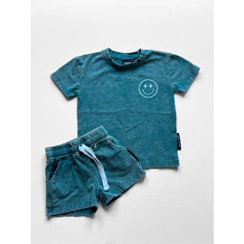 Acid Wash Smiley Set | Peacock | The Wylde Child Edit