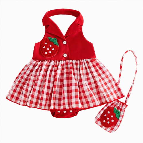 Gubotare Baby Girl Clothes Baby Girls One Packs Breathable Romper with Sleeves Romper Newborn To Infant 0 3 6 9 12 18 24 Months (Red,9-12 Months)