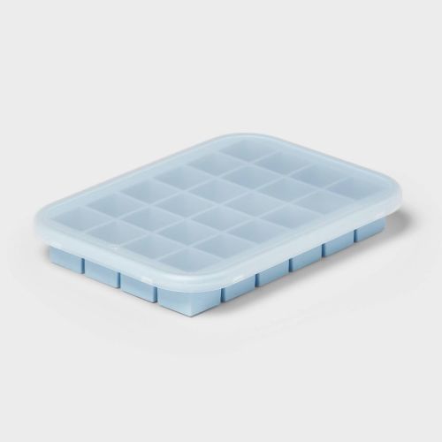 Silicone Ice Cube Tray with Lid Blue - Room Essentials™