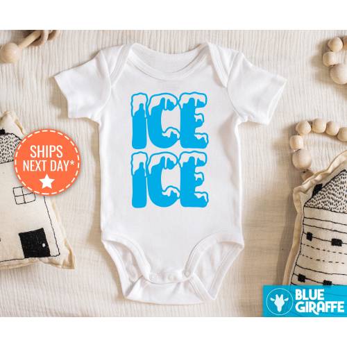 Ice Ice Baby Onesie®, Cute Vanilla Ice Themed Baby Bodysuit, Cute Baby Onesie®