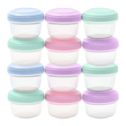 WeeSprout Leakproof Baby Food Storage, Small Plastic Containers with Lids, 12 Container Set