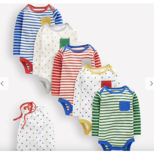 Striped 5 Pack Bodies-Multi Stripes/Stars | Boden USA
