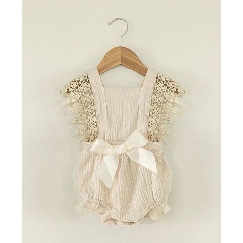 Jami Romper in Cream | Boho baby girl, Cake smash outfit, Rompers