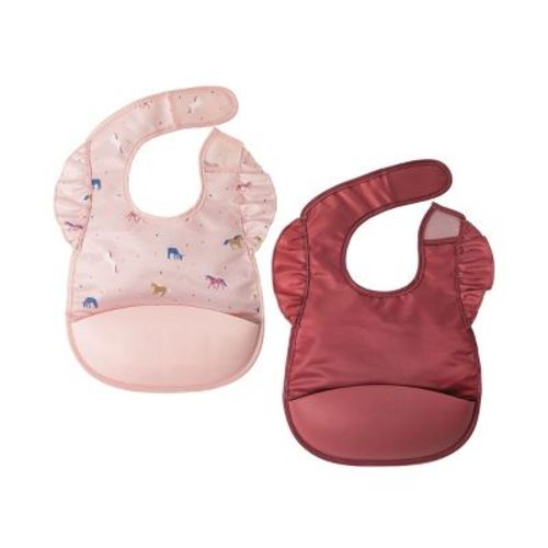 Tiny Twinkle Silicone Pocket Bib 2 Pack - Unicorn