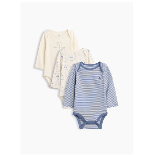 Baby First Favorites Organic Cotton Brannan Bear Bodysuit (3-Pack)