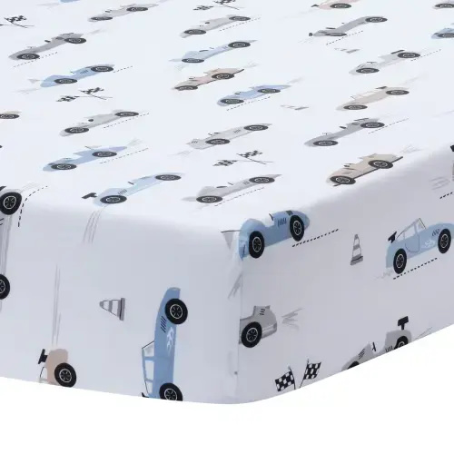 Little Racer Cotton Fitted Crib Sheet