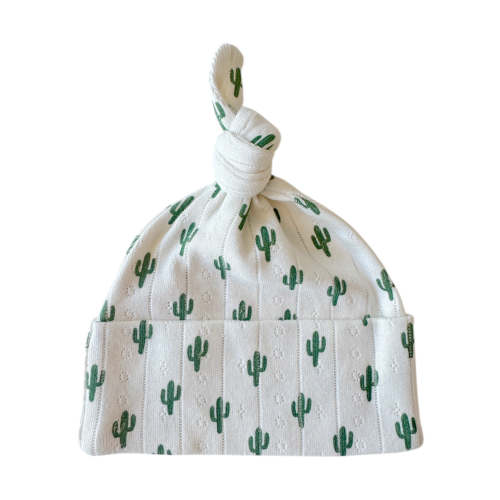 Cactus / Organic Pointelle Beanie – SpearmintLOVE