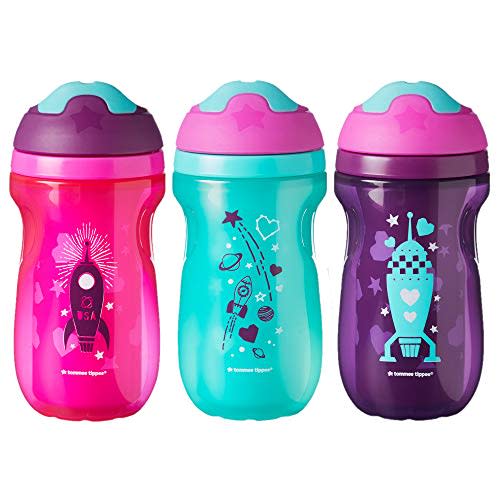 Tommee Tippee Insulated Sippee Toddler Tumbler Cup, Girl – 12+ months, 3pk