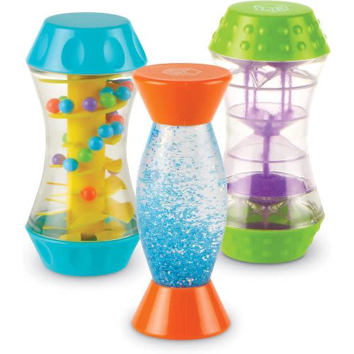 Learning Resources Sensory Trio Fidget Tubes - Tactile Play Tools, Kids Travel Essentials Toys, Self-regulation Aids, Calm Down Corner Supplies, Bin Activities