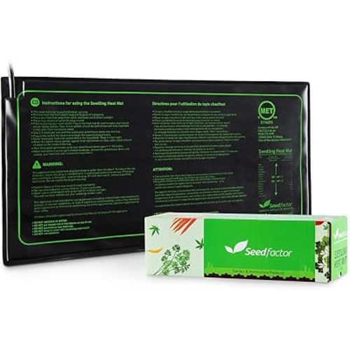 MET Certified Seedling Heat Mat, Seedfactor Waterproof Durable Germination Station Heat Mat, Warm Hydroponic Heating Pad for Indoor Home Gardening Seed Starter(10" x 20")