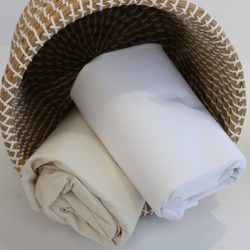 Bubba Blue Bassinet Mattress Protector 2 Pack White/Sand