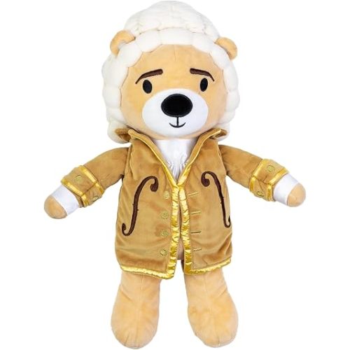 Bach Virtuoso Bear – Dual-Mode Plush Toy with Music & Comfort Features, Plays 40 Mins of Classical Music & White Noise to Calm and Soothe Babies