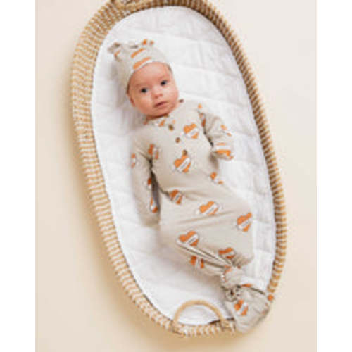 Mama Knows Knotted Gown & Beanie Set