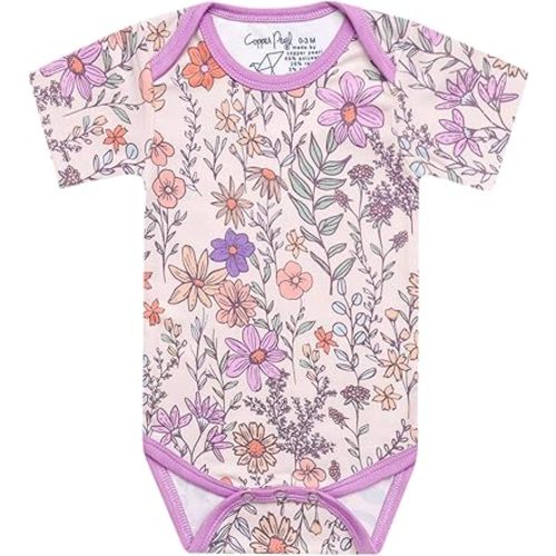 Short Sleeve Bodysuit "Flora" by Copper Pearl
