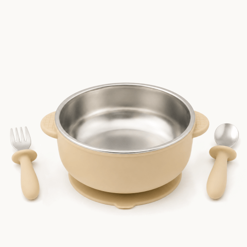 Duo Stainless Steel Suction Bowl Set